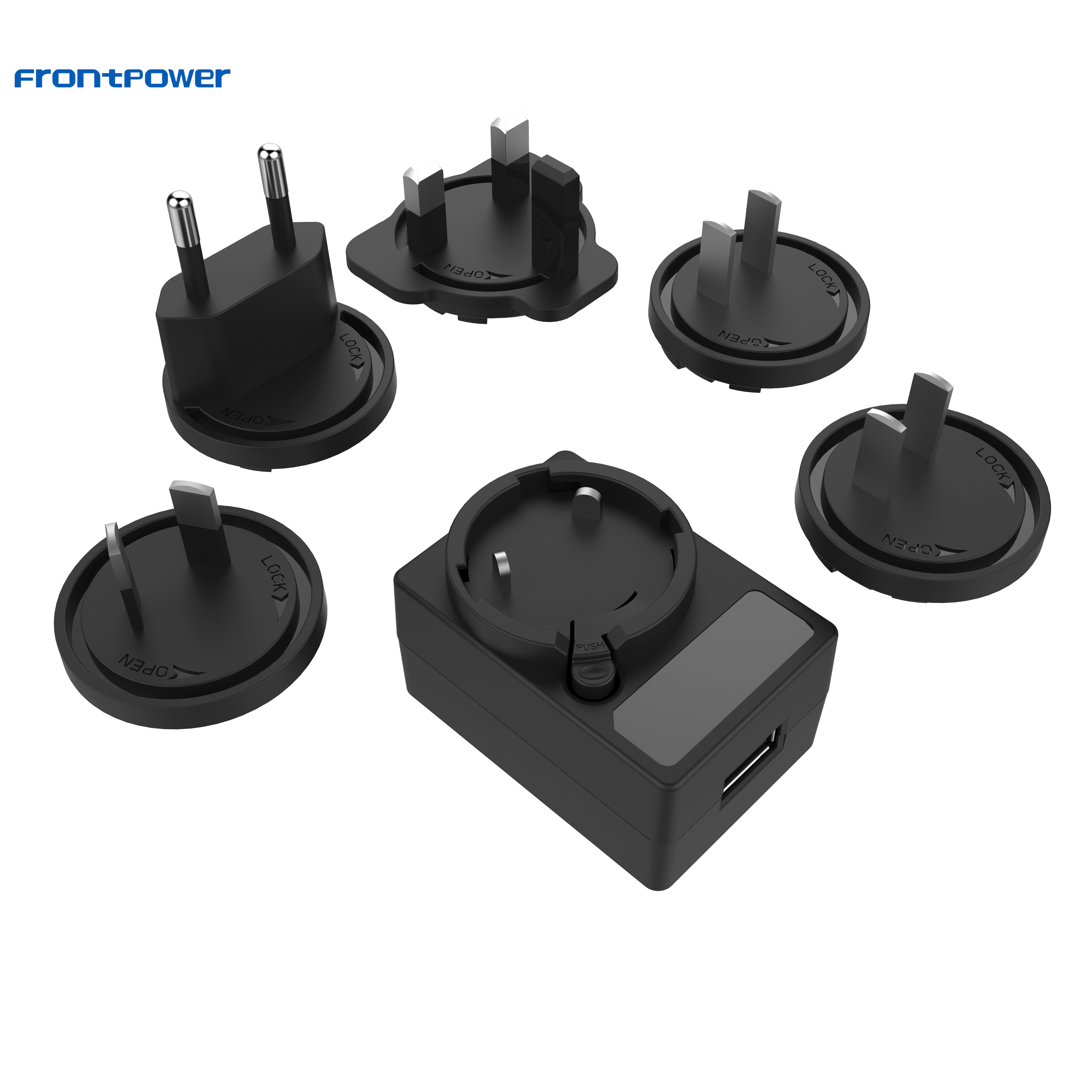 5v 1a 2a 2.4a 2.5a USB detachable type adaptor with KC.FCC.CE.CB.GS.SAA.NOM.CCC.ROHS ECAS