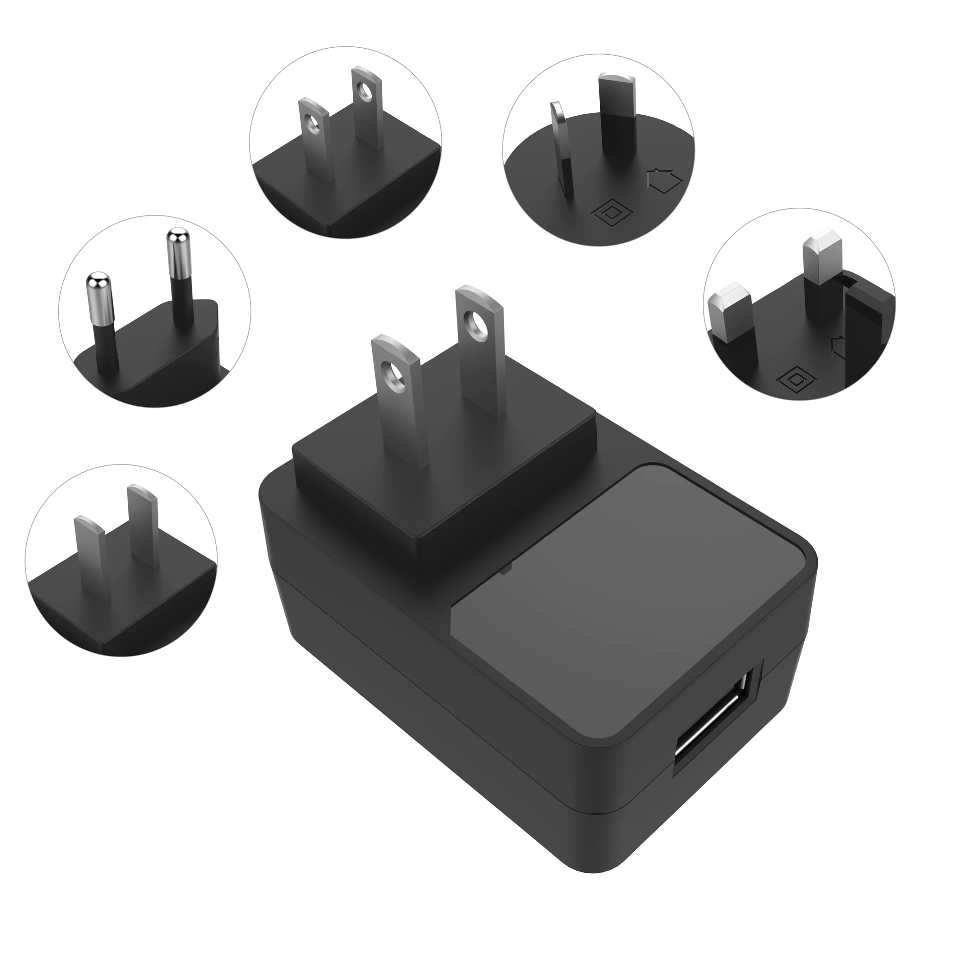 PSE KC certificated 5W 5v1a wall mount portable travel usb power adapter charger for android phones