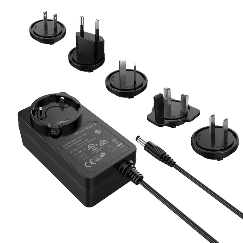 switching adapter18V 1.5A 19V 2A 15V 3.2A  interchangeable power adapter with EN61558 EN62368 FCC CE PSE CCC SAA