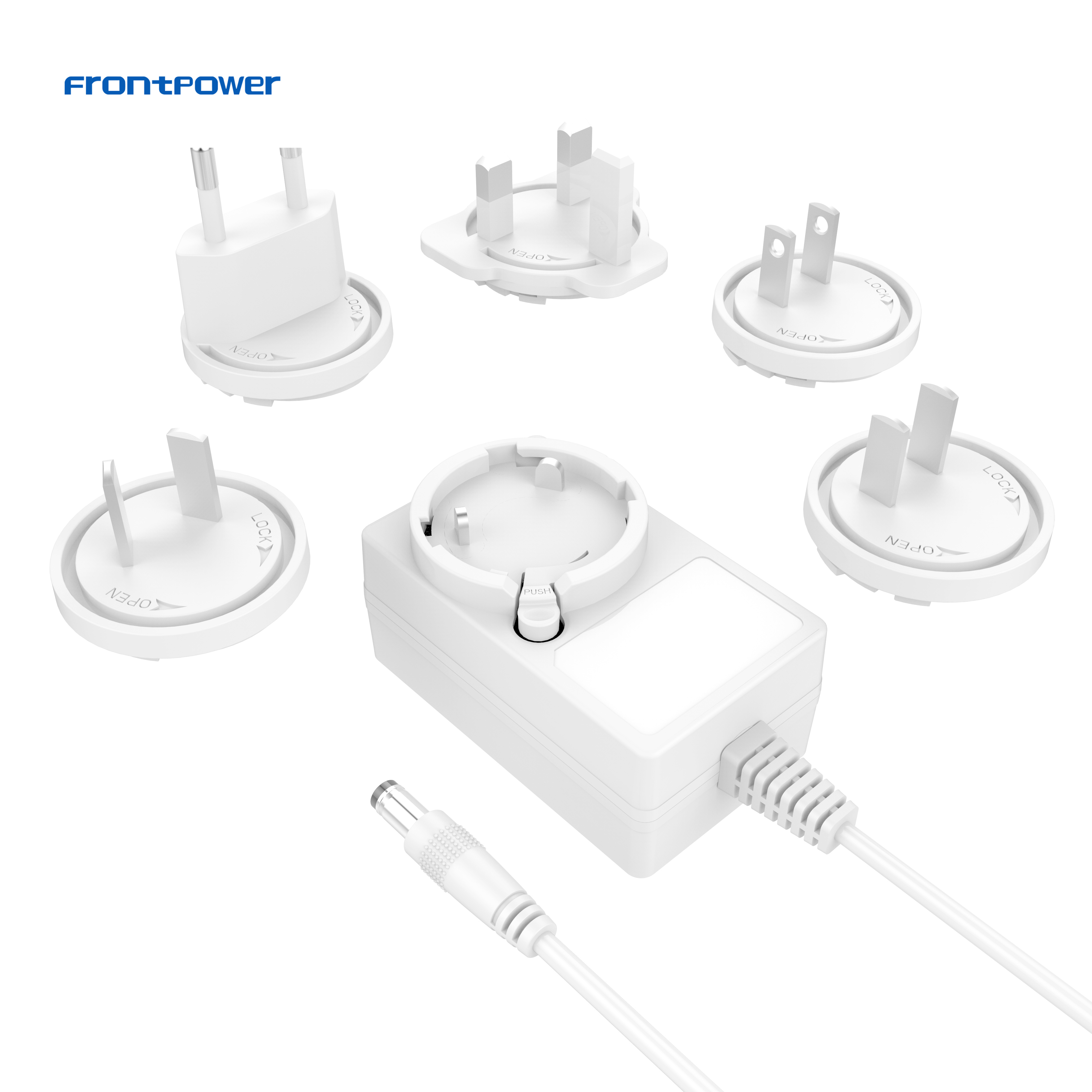 adapter 12v 2a changeable plug power adapter with US/EU/UK/AUS plugs for cloud connector