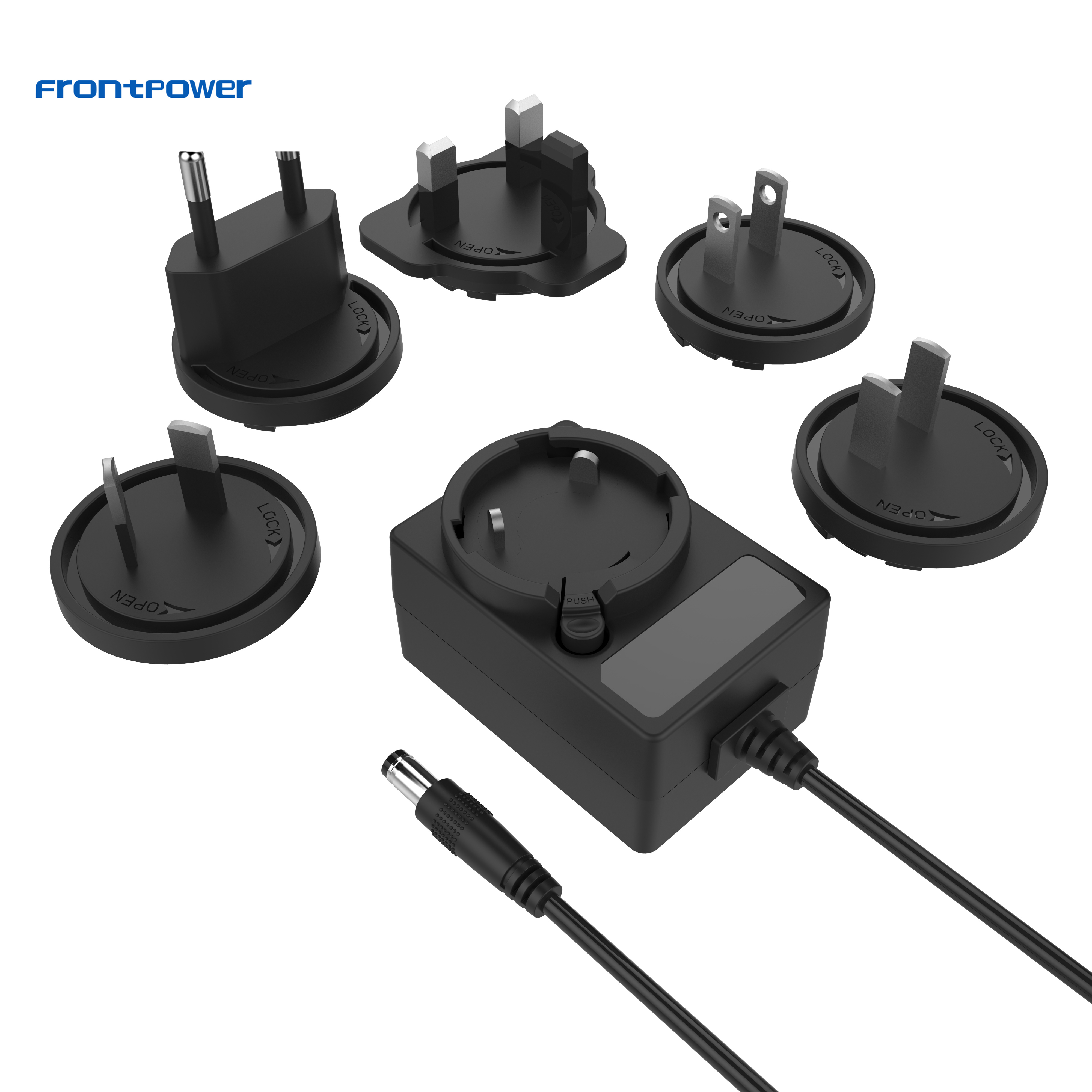 Power Adapters 6V 8V 9V 12V 24V 0.5A 1A 1.5A 2A Interchangeable Power Supply with CE CB UL GS