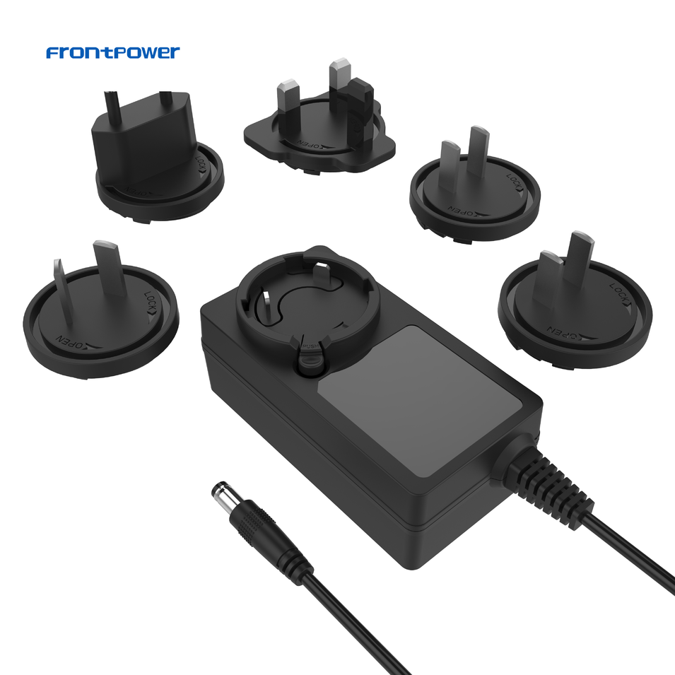 Frontpower 12V 3A detachable plug adapter universal power adaptor with UL/CE/GS/UKCA/CCC/FCC/PSE for high temperature player